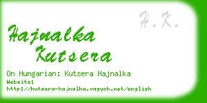 hajnalka kutsera business card